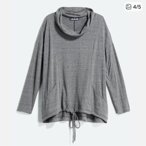 Cowl Neck Sweater - ink love and peace